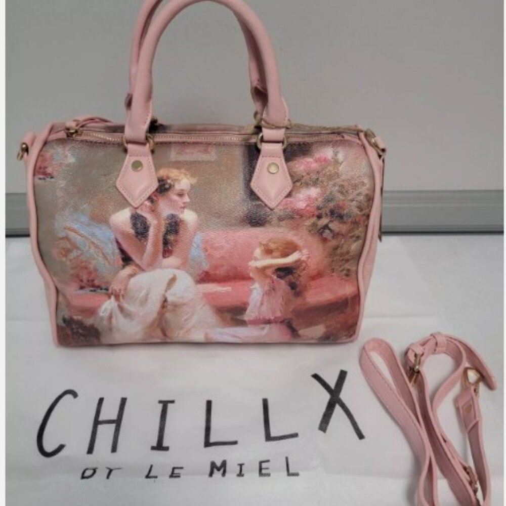 Artistic Print Travel Duffle Handbag CHILLX by LE MIEL 12 inch (NEW)